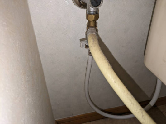 給水管の接続部まわり