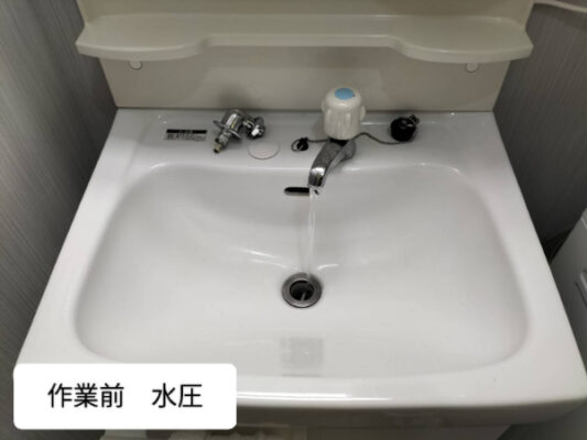 市原市_配管サビで水圧弱まり_施工前の水圧