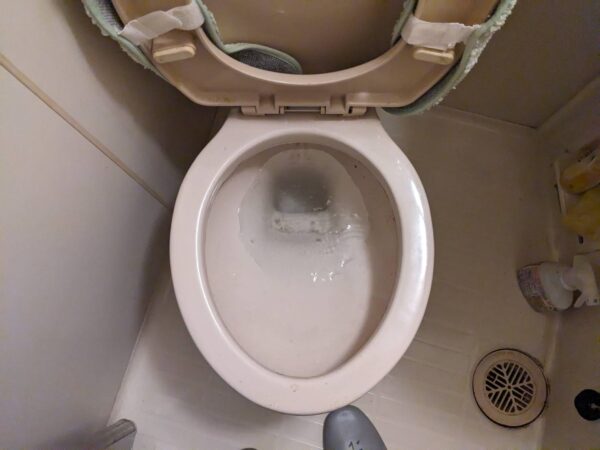 葛飾区-トイレ詰まり便器内異物除去作業-施工前